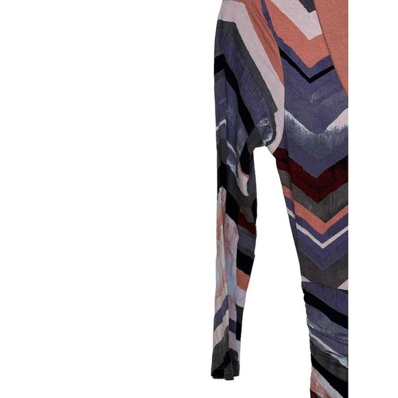 Anthropologie Maeve Women's  Maxi Dress Chevron Striped Lined Knit StretchXS - Picture 3 of 12